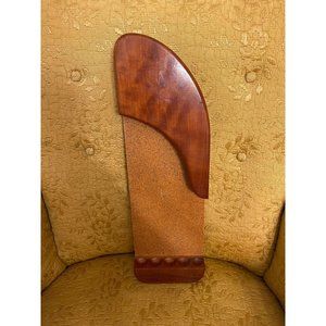 Mid Century Sleek Vita Craft Knife Holder Wood And Cork